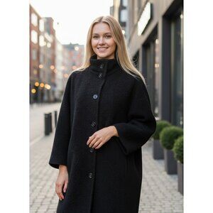 Hilary Radley Dark Brown Plush Alpaca & Wool Coat Size 10 Petite 10P